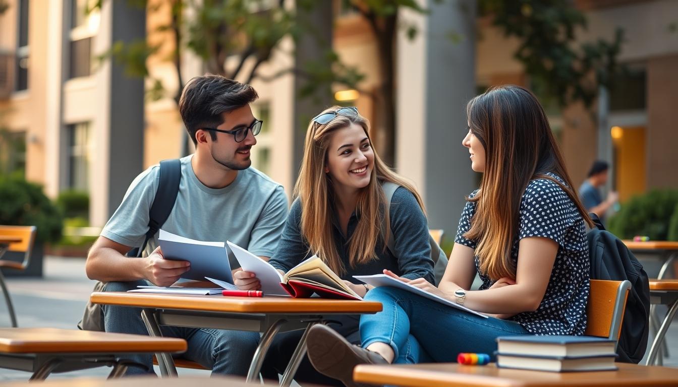 Students working in research laboratory